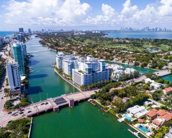 miami beach aerial view