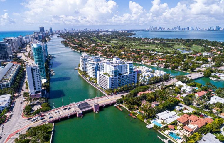 miami beach aerial view
