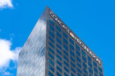 General views of the Comcast NBC Universal corporate offices in Universal City, California.