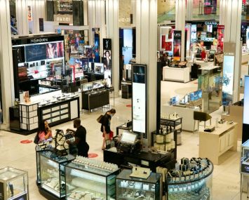 Shoppers in Macy's