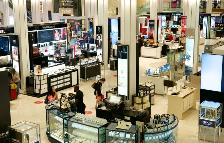 Shoppers in Macy's