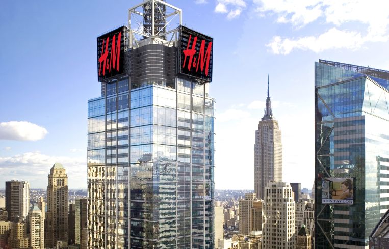 An aerial photograph of 151 West 42nd Street.