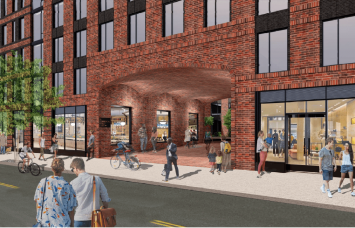 A rendering of the 35 Commercial Street affordable housing development in Greenpoint, Brooklyn, 
