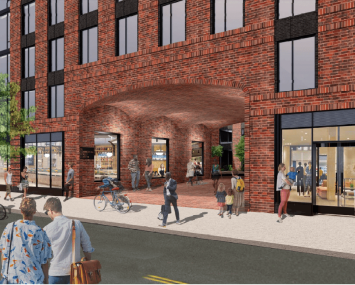 A rendering of the 35 Commercial Street affordable housing development in Greenpoint, Brooklyn, 