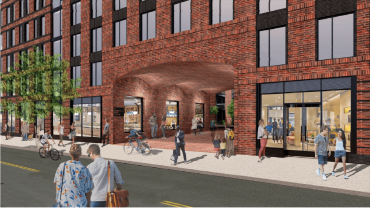 A rendering of the 35 Commercial Street affordable housing development in Greenpoint, Brooklyn, 
