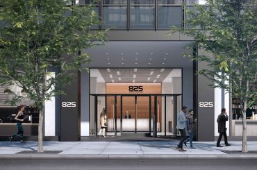The entrance and lobby of 825 Third Avenue are getting a complete revamp.