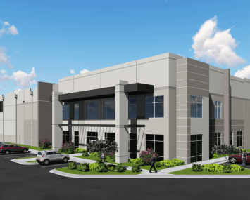 A rendering for the Core5 Logistics Center acquired by Thor Equities. 