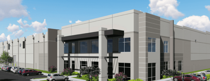 A rendering for the Core5 Logistics Center acquired by Thor Equities. 