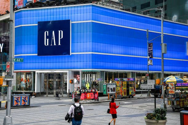 Times Square NYC @gap store ready for todays launch!! It feels unreal  seeing my SW product displayed in some of the most iconic GAP locat