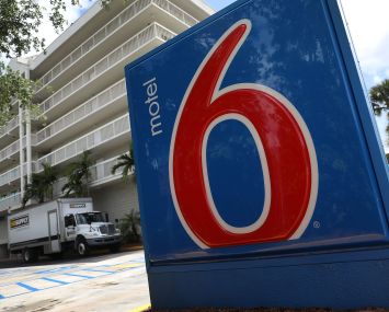 Motel 6 signage.