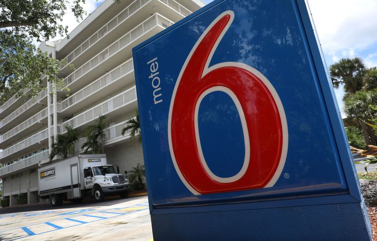 Motel 6 signage.