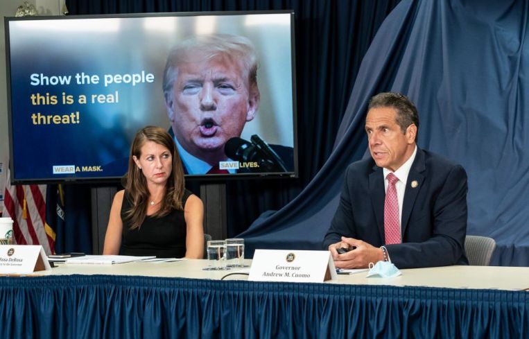 Melissa DeRosa and Andrew Cuomo