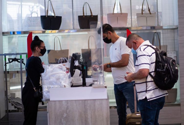 People shopping in Macy's