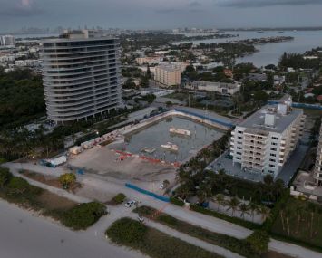Site of the collapsed Champlain Towers South condo in Surfside, Fla.