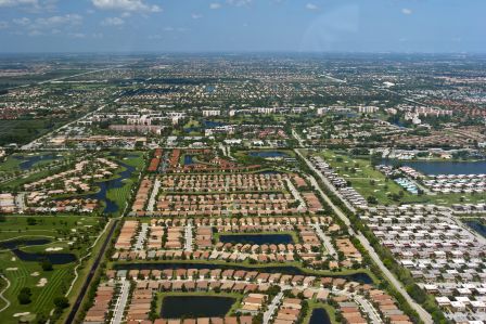 Aerial shot of Boca Raton.