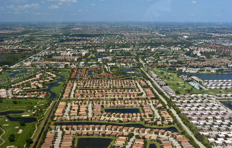 Aerial shot of Boca Raton.