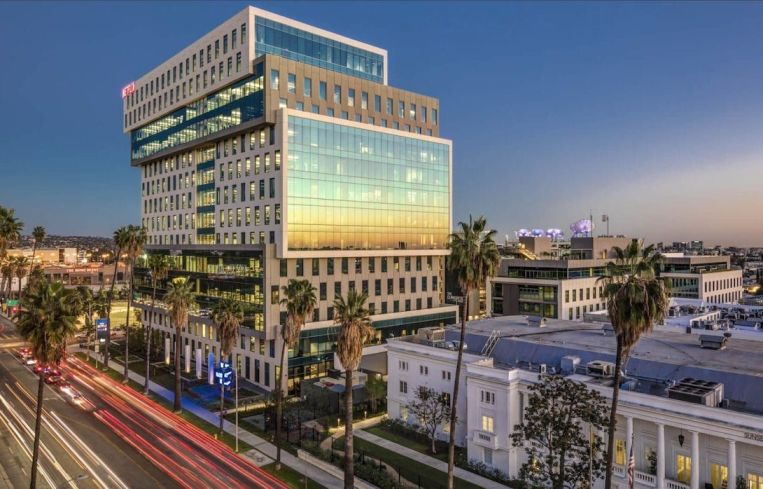 The ICON building — leased to Netflix — at Sunset Bronson Studios in Hollywood.