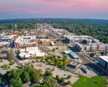 An aerial view of Overland Park, Kan.