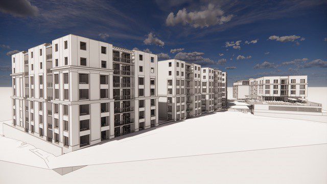 A rendering of the planned development at 1701 East Boulevard in Charlotte.