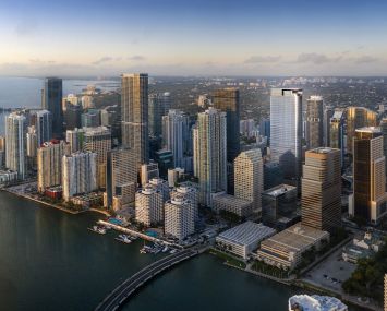 Miami's skyline, which includes the 830 Brickell development.