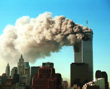 An image of the World Trade Center attacks.