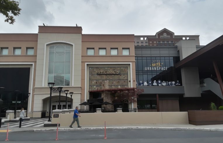 Some retail and restaurant frontage at the Tysons Galleria mall in McLean, Va.