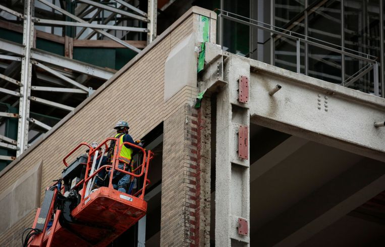 A construction site.