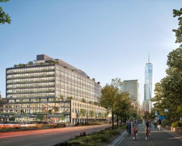 A rendering of the future Google hub at 550 Washington Street.