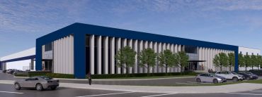 A rendering for Staley Point Capital's planned last-mile warehouse in Commerce, Calif. 
