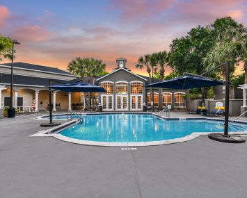 The pool area at The Summit at MetroWest.
