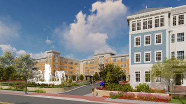 A rendering of the planned Bay Shore Residences in Bay Shore, Long Island.