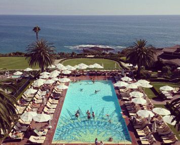 A shot of a pool area at Montage Laguna Beach.