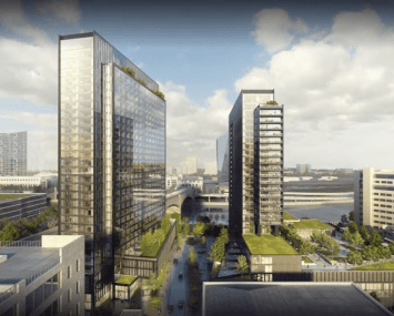 A rendering for PMC Property Group's Riverwalk Tower project in Philadelphia. 