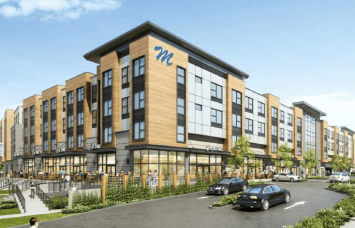 A rendering for Capodagli Property Company's 110 Bergen Turnpike multifamily project in Little Ferry, N.J. 