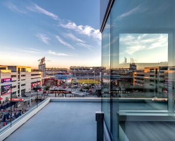 A balcony view of Nationals Stadium.