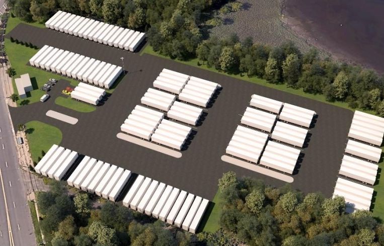 An aerial view of the lot at 2577 Forest Avenue in Staten Island.
