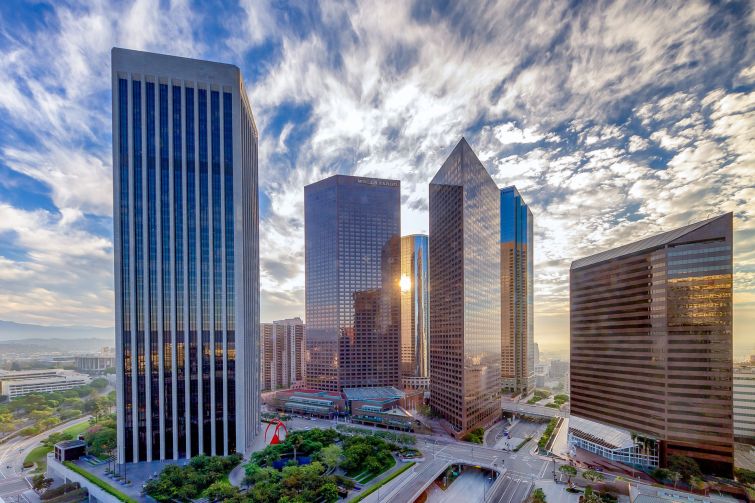 Oaktree Capital's headquarters is at the Wells Fargo Center in Downtown Los Angeles.