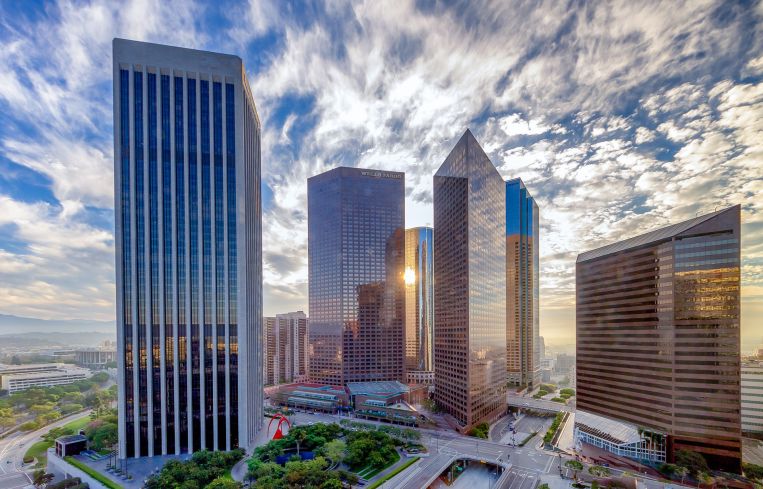 Oaktree Capital's headquarters is at the Wells Fargo Center in Downtown Los Angeles.