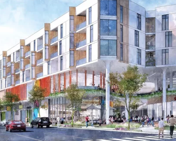 A rendering of The John Buck Company and 3MR Capital's 11111 Jefferson Blvd. mixed-use project in Culver City, Calif. 