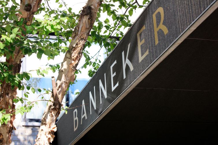 An shot of the Kimpton Banneker Hotel's front signage.