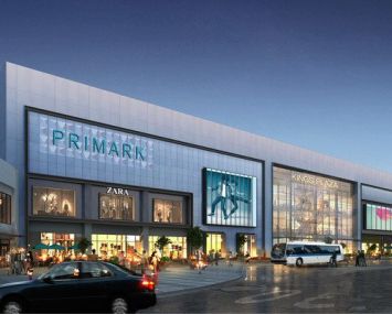 A large glass building housing the department store Primark.