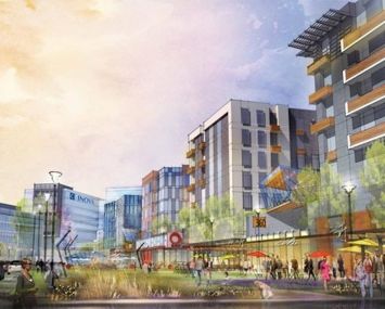 A reimagined Landmark Mall site anchored by a new Inova Alexandria Hospital campus.
