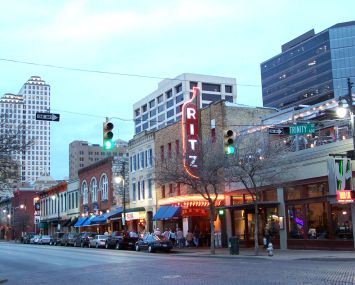 A street in Austin, Texas.  The Texas state capital is where three of the properties in this BREIT portfolio are located.