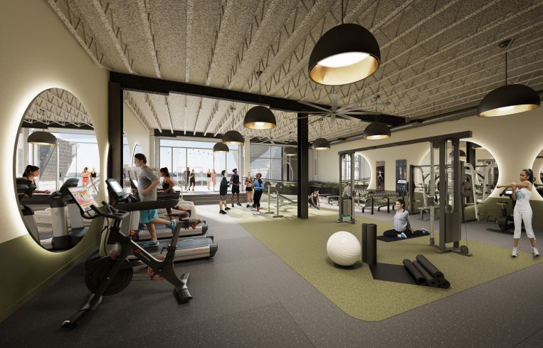 The amenity floor will also include a gym with showers and locker rooms.