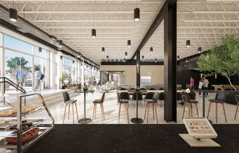The amenity space will also have a cafe and coffee shop