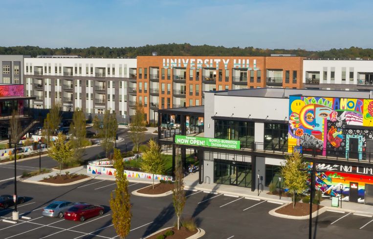 An aerial of University Hill.
