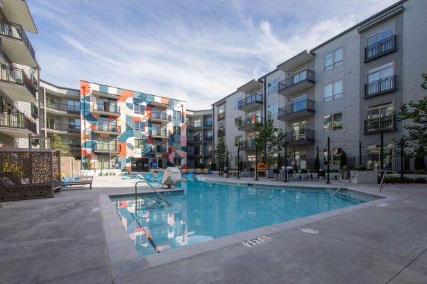 University HIll's swimming pool area for its residents.