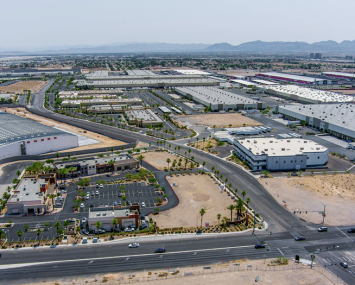 An aerial view of the Beltway Business Park property in Las Vegas. 