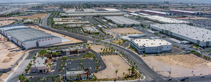 An aerial view of the Beltway Business Park property in Las Vegas. 