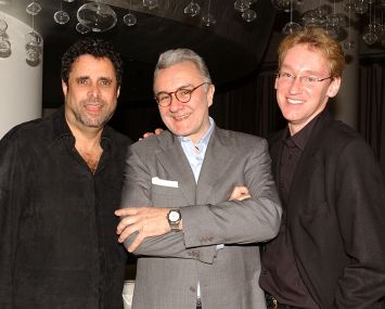 Jeffrey Chodorow, Chef Alain Ducasse and Laurent Plantier, listed from left to right.